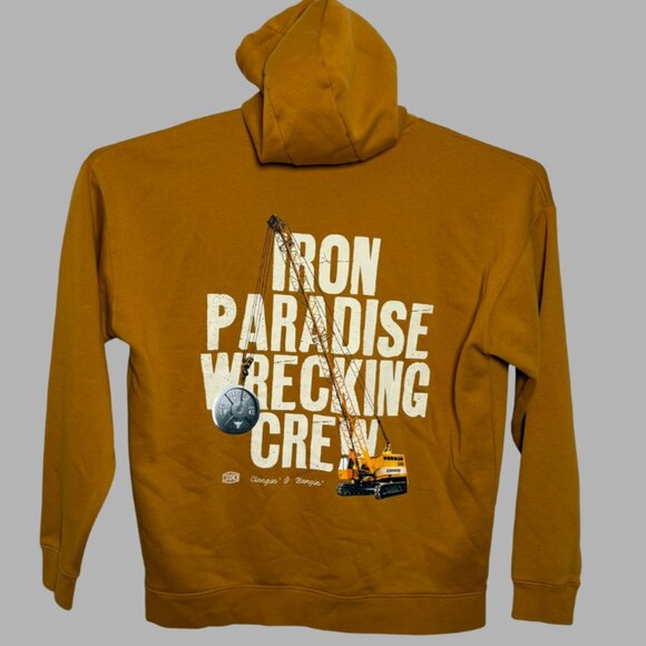 Under Armour Project Rock Iron Paradise Wrecking Crew Gold Sweatshirt Size XL - Picture 2 of 4